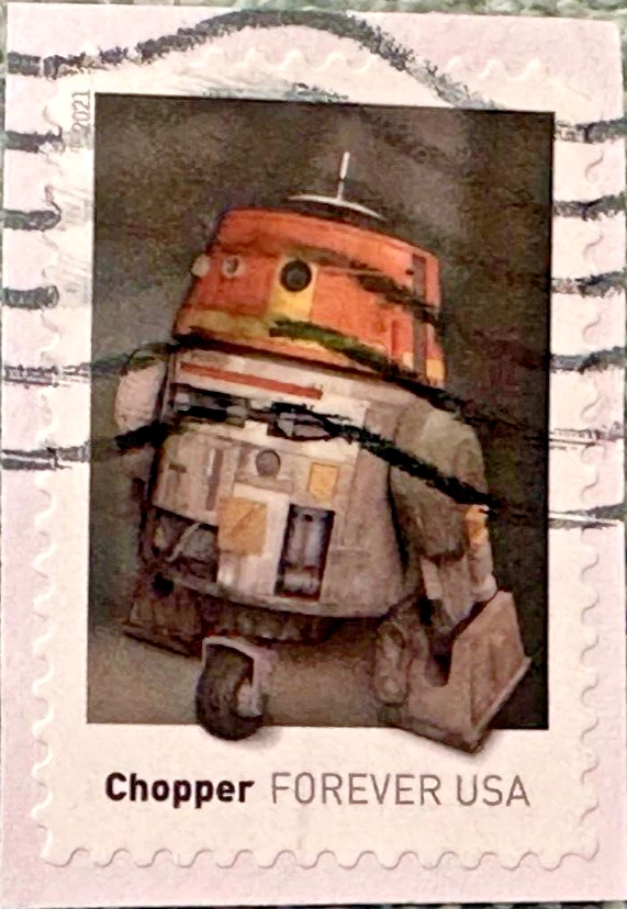 Estampilla Forever de Estados Unidos Primera Clase EE. UU. Star Wars Droid Chopper 2021 # 546-12425 Foto 1 de 1