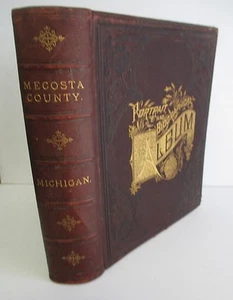 1883 Portrait & Biographical Album MECOSTA COUNTY MI, Jerome F Pease Copy - Foto 1 di 12