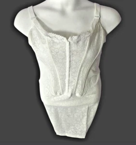 VTG Crownette Crown Foundation Boned Girdle Corset Plus Size 48 (4X) - Picture 1 of 13