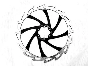 Rotor de freno de disco para bicicleta de montaña cocodrilo cortador de viento NEGRO 180 mm - fuerte + pernos - Imagen 1 de 1