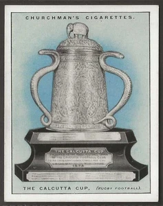 CHURCHMAN-SPORTING TROPHIES 1927 (L12 LARGE SIZE)-#06- RUGBY CALCUTTA CUP - Picture 1 of 2