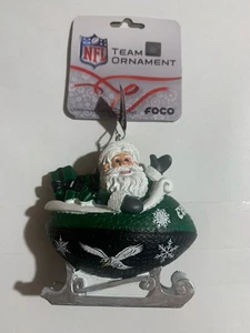 Philadelphia Eagles NFL Retro Kelly grün und schwarz Football Schlitten Ornament - Bild 1 von 4