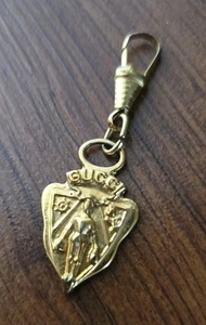 De colección GUCCI Tono Dorado Caballero Cresta Escudo Dije Cremallera Tirar Bolso Dije - Imagen 1 de 3