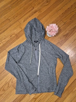 Zobha Women's Hoodie Long Sleeve Dark Grey Activewear Size M with Strings - Image 1 of 4