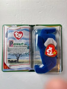 Peanut The Royal Blue Elephant Beanie Baby Ty 1995 McDonald’s - Sellado - Imagen 1 de 6