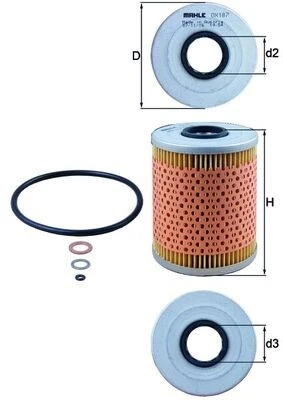 OX 187D MAHLE Oil Filter for BMW,WIESMANN - Image 1 of 2