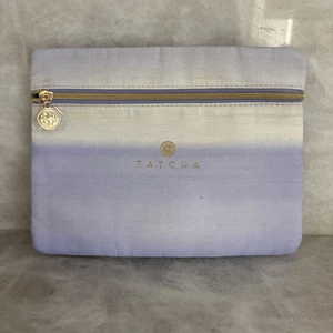 NEU TATCHA OMBRE LILA BAUMWOLLE MAKE-UP TASCHE Reißverschluss 9” mal 6,5” - Bild 1 von 9