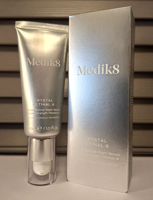 ~ NEW ~ Medik8 CRYSTAL RETINAL 6 AGE-DEFYING VITAMIN A NIGHT SERUM 30ml FULL SZ