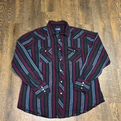 Cepillo Wrangler vintage años 90 Western Pearl Snap Foto 1 de 4