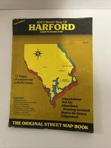 Harford County Maryland Street Map Atlas Book  ADC The Map People 1992 Softcover - Picture 1 of 18