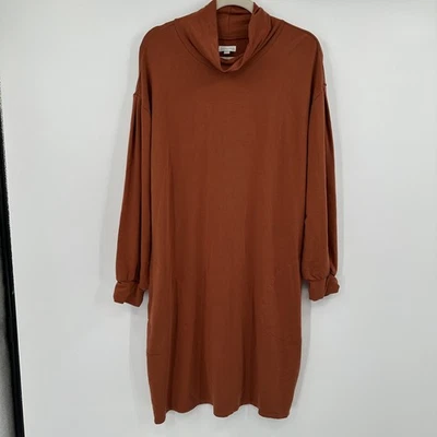 Vestido Granate Hill Mujer Grande Óxido Tencel Capucha Cuello Bolsillo Túnica Manga Larga Foto 1 de 4