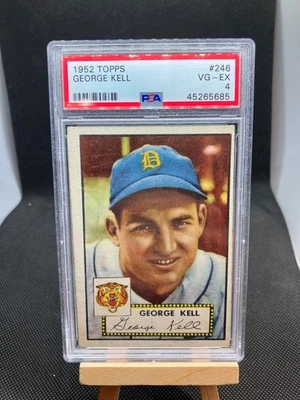 George Kell 1952 Topps VINTAGE Card #246 PSA 4 VG-EX Graded Tigers HOF 👀🐅⚾️🔥 - Image 1 of 2