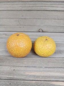 Vintage italienischer Alabaster orange handbemalter Stein Obst geschnitzter Marmor - Bild 1 von 8