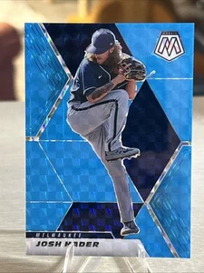 2021 Panini Mosaic Blue Fluorescent #146 Josh Hader Brewers 15/15 - Picture 1 of 2