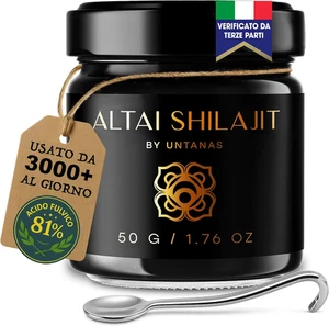 Shilajit Puro Oro - Resina Autentica Altai - 50 G - Riserva Di 6 Mesi - Estrazio - Foto 1 di 12