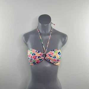 Y2K Vintage Leopardo Halter Cuello Traje De Baño Top - Imagen 1 de 6
