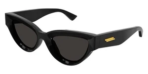 Bottega Veneta BV1249S 001 Black Gold Dark Grey Women Cateye Sunglass AUTHENTIC - Picture 1 of 5
