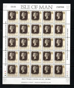 ISLE OF MAN MNH 1990 MS447 150TH ANV OF THE PENNY BLACK SHEET - Bild 1 von 1