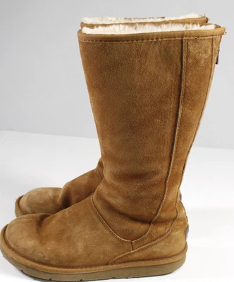 UGG Knightsbridge 剪绒内衬靴子女式 7 码 US 38 EUR 棕色羊皮 — 第 1/4 张图片