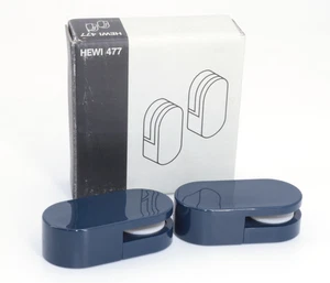 Hewi 477.01.100 Spiegelhalter in stahlblau 50 ein Paar 2 Stück 30x60x18mm NOS - Bild 1 von 9