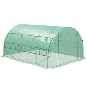 Polytunnel Gewächshaus begehbares Gewächshauszelt mit aufrollbaren Seitenwänden, - Bild 1 von 11