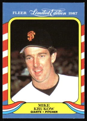 1987 Fleer Limited Edition Mike Krukow #24 San Francisco Giants - Image 1 of 2