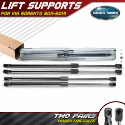 4x Capó delantero y portón trasero Elevador Soportes Amortiguadores Puntales para Kia Sorento 11-13 Foto 1 de 4