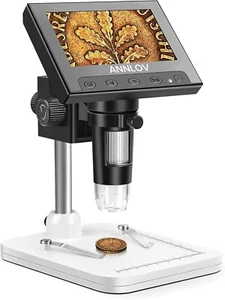 4.3 Inch Coin Microscope,ANNLOV 50X-1000X Magnification LCD Digital