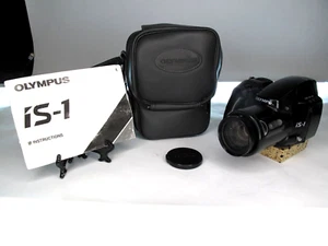 Excellent Vintage Olympus iS-1 35mm Film Camera High Res Zoom Lens 35-135 TESTED - Picture 1 of 14