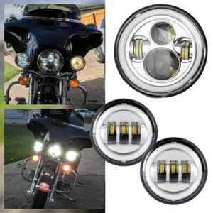 Faro LED de 7" y luces de paso de 4,5" para Harley Heritage Softail Classic FLSTC - Imagen 1 de 12