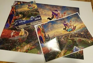 Disney Aladdin Thomas Kinkade 300 Piece Puzzle Ceaco Complete Painter of Light - Picture 1 of 12