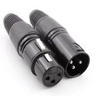 Pack of 20 XLR 10 x coupling 10 x plug microphone cable 3-pin cable female R NEW