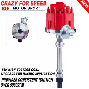 Racing Chevy V8 HEI Distributor w/ 65K Coil 7500RPM - 350 454 SBC BBC GM08 5.0L - Picture 1 of 12
