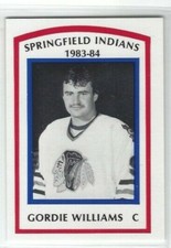 1983-84 Springfield Indians (AHL) Gordie Williams