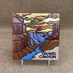 Earthtones Handcrafted Art Tile Ceramic Trivet Coaster Terra Cotta Grand Canyon - Picture 1 of 6