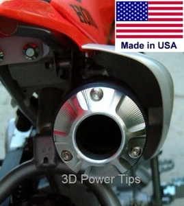 3D POWER TIP EXHAUST HONDA CRF150 CRF230 CRF 150 F 230 w/ SPARK ARRESTOR SCREEN - Picture 1 of 10