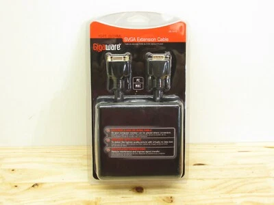 Gigaware 26-1413 10-Ft. SVGA Extension Cable Model PC-MAC GOLD PLATED CONNECTORS - Image 1 of 4