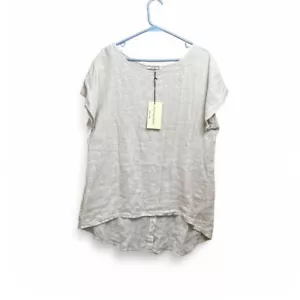 Terzo Millennio Lagenlook Linen Oversized Top Women Small Lagom Coastal Grandma - Picture 1 of 8
