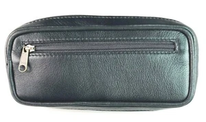 WOW! Premium BLACK soft Nappa leather pipe tobacco pouch / case - Picture 1 of 4