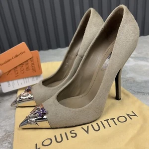 Louis Vuitton Pumps High Heels Ponyhaar Grau 38,5 EUR oder 8,5 US - Bild 1 von 24