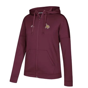 Texas State Bobcats NCAA Adidas Women's Maroon  ClimaWarm Full Zip Hoodie - Picture 1 of 2