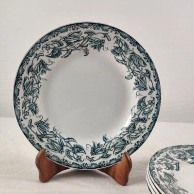 Assiettes À Dessert Service Clochettes De Clairefontaine En Terre De Fer - Photo 1/4