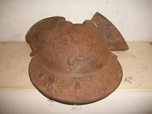 1800's Repica Cast Iron ANCIENT ROMAN Helmet Chariots Nude woman Dragons Goddess - Picture 1 of 10