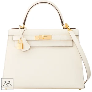 Hermes Kelly Bag 28cm Epsom Leather Nata GHW - 100% Authentic - Picture 1 of 2