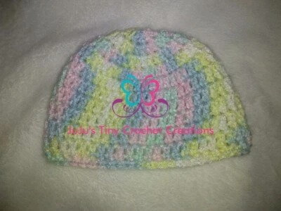 Chapéu de bebê de crochê feito à mão presente chá de bebê acessório outono inverno gorro infantil - Imagem 1 de 3