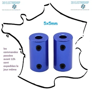 Accouplement 5x5 mm rigide en aluminium X2 3d print coupleur - Imagen 1 de 2