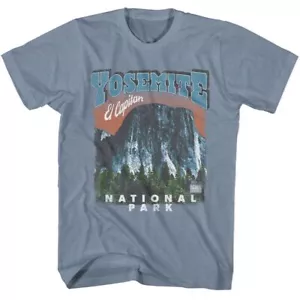 National Parks Yosemite El Capitan Indigo Heather Brands Shirt - Picture 1 of 2