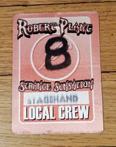 Robert Plant Concert Crew Pass Patch Strange Sensation Vintage Concert Patch  - Picture 1 of 2