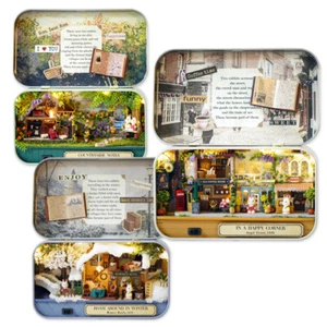 PUPPENHAUS MINIATUR DIY KIT MIT FARBLICHTERN - BOX THEATER SERIE - Q004 - Bild 1 von 10