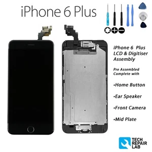 iPhone 6 Plus Retina LCD & Digitiser Touch Screen Full Assembly with Parts BLACK - Picture 1 of 8